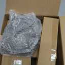 Grey Bathroom Accessories Set 3 PC, Resin Sandstone Look Soap Dispenser, Toothbrush Cup, Soap Dish, Bathroom Soap Dispenser Set for Home Decor and Kitchen, Dark Grey