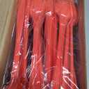 200 Pcs Extra Long Spoons for Ice Cream Floats Plastic Sundae Spoons Bulk 8 Inch Long Handle Spoon Heavy Duty for Ice Cream Milkshakes Tea Cocktails Root Beer Float and Tall Beverages (Red)
