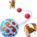 Interactive Dog Toys for Small and Large Dogs, [2026 New Upgrade] Double Ball Design with Hollow Silicone and Automatic Moving Smart Bouncing Ball