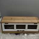 Felt Creative Home Goods Farmhouse Chicken Wire Countertop Shelving Organizer, Decorative Kitchen Pantry Storage Cabinet, Rustic Counter Storage Display, Country Kitchen Island Decor (Brown)