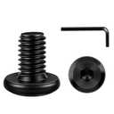 20-Piece M8 x 16mm Flat Head Socket Cap Screws - Carbon Steel Black Oxide Furniture Bolts with Hex Key, Full Thread Machine Fasteners