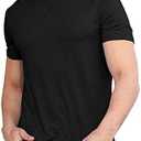 Oftalle Men Soft T-Shirt Casual Short Sleeve Lightweight Basic Tee Shirts Big & Tall XXL