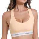 INNERSY Women's Comfy Wireless Everyday Bra Pullover Unlined Full Coverage Bralette (Nude, Large)