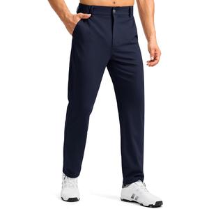 Soothfeel Men's Golf Pants with 5 Pockets Slim Fit Stretch Sweatpants Casual Travel Dress Work Pants for Men, Navy W32