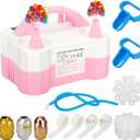 Electric Balloon Pump, Portable Birthday Balloon Pump, Electric Balloon Inflator with Double Nozzle, Balloon Pump (AC220-240V 600W) for Party, Festival and Wedding Decoration