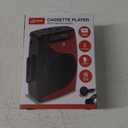 GPX Portable Cassette Player, Compatible With Headphone, 3.54 x 1.57 x 4.72 Inches, Requires 2 AA Batteries - Not Included, Red/Black (CAS337B) Black/Red