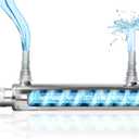 12W Inline Aquarium UV Light Clarifier for Koi Pond Small Pool Filter Cold Plunge UVC Light Stainless Steel Ultraviolet Green Clear Machine (12W Integrated Lamp)