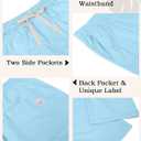 PLEPAN Men's Linen Pants Elastic Waist Drawstring Casual Summer Beach Lightweight Yoga Trousers Loose Fit (M)