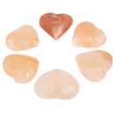 Heart Massage Stone, Pink Crystal Hand-Carved Stone for Massage Therapy, Deodorant and Salt and Sugar Scrubs, 2.75 W x 3 H x 1.5 D (Pack of 6)