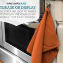 Rachael Ray Kitchen Towel, Oven Glove Moppine - 2-in-1 Ultra Absorbent Kitchen Towels with Heat Resistant Padded Pockets Like Pot Holders and Oven Mitts to Handle Hot Cookware - Burnt Orange, 2 Pack