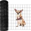 Fencing Coating Vegetable Protection PVC Coated Welded Wire Fence 36 Inch x 50 Ft Black, 2" X 3" 16GA Coated Hardware Cloth, Chicken Wire Fence, Metal Garden Plant Fencing