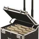 Vaultz Locking Mobile Business Case, Letter Size, 11 x 14.75 x 13.75 Inches, Black (VZ00348)