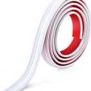 Gaahing Peel and Stick Wall Molding Trim & Chair Rail, Self-Adhesive Panel Moulding, DIY Home Decor on Cabinet Door Mirror Frame, 9.8ft x 1.6in (White)