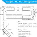 2.25 Inch DIY Custom Mandrel Exhaust Pipe Tube Pipe, 40 Inch Straight Pipe, 2.25''OD Straight & Mandrel Bend Pipe(45/90/180 Degree) Kits, T304 Stainless Steel, Universal Fitment - 4PCS
