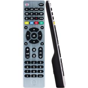 GE Universal Remote Control for Samsung, Vizio, LG, Sony, Sharp, Roku, Apple TV, TCL, Panasonic, Smart TVs, Streaming Players, Blu-ray, DVD, 4-Device, Silver, 33709