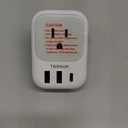 2 Pack European Plug Adapter USB C, TESSAN US to Europe Adapter 4 Outlets 3 USB Charger, Type C International Power Adaptor to Italy Spain France Portugal Iceland Germany, Europe Travel Essentials