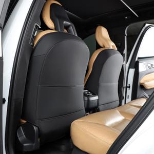TAIKOO Seat Back Protectors Compatible with Volvo XC90 XC60 S90 S60 V90 V60Back Seat Cover for Kids Reduce Damage to Seats Caused by Footwear Black Set of 2