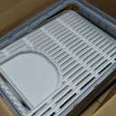 XXXL Stainless Steel Litter Box with Lid, Front Entry Top Exit, Extra Large Metal Cat Litter Box with Drawer, Maine Coon Cats, with Litter Scoop & Litter Mat, Anti-Odor, Anti-Leakage & Non-Stick (Grey)