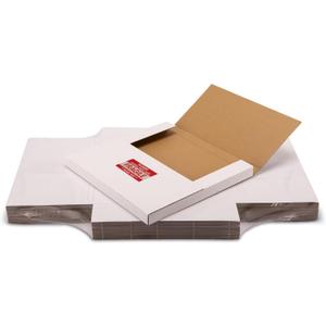 Vinyl Record Shipping Boxes, 12.8"L x 12.8"W x 1"D Corrugated Cardboard LP Shipping Boxes for Mailing Packaging Moving Storage, with Fragile Stickers, White, 20 Pack
