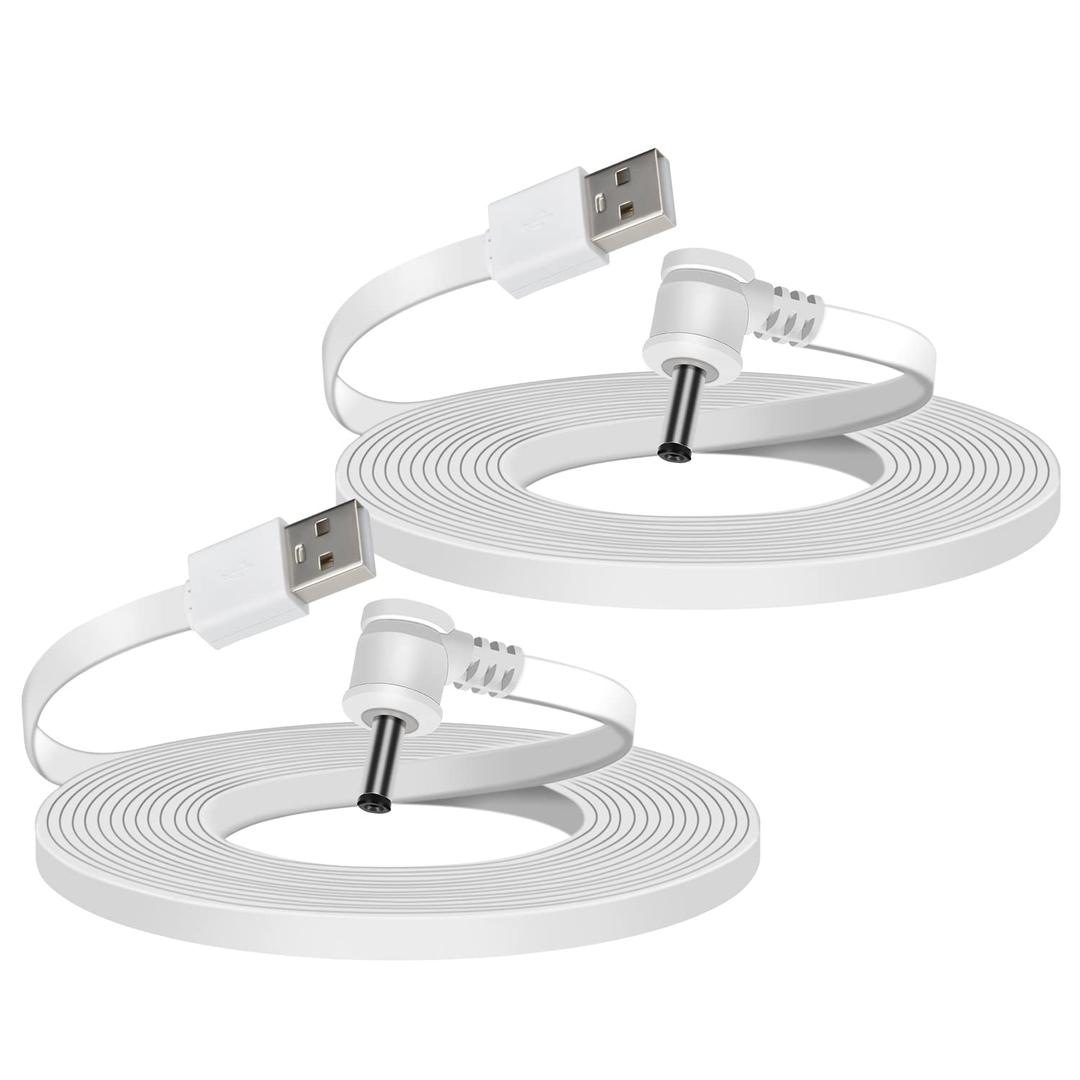 Charge Cable Compatible with Spotlight Cam Battery and Stick Up Cam Battery, 20ft Charge Cord to Power Security Camera Continuously, 2 Pack, White