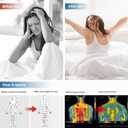 L'AGRATY Grounding Sheets Twin XL, Soft Fabric Mixed Sliver Fiber Fitted Sheets, Deep Pocket(12-16in) Grounding Mattress Cover with Cord Connected Earth(Twin XL,White)