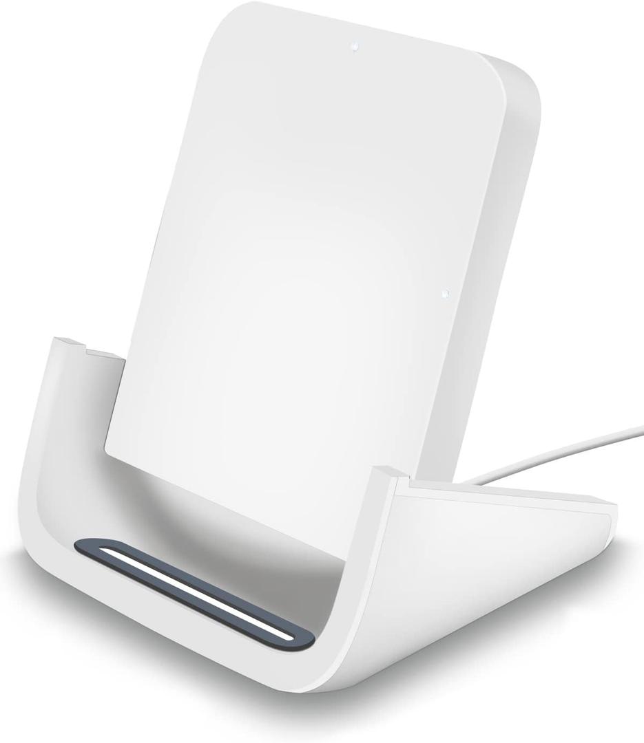 15W Wireless Charger YW YUWISS Wireless Charging Stand Cordless Charger 10/7.5/5W Compatible with iPhone 14 13 12/12 /11Pro Max/XR/XS Max/XS/X/8/8Plus Galaxy S22/S21/S9/S9+/S8/S8+ Note (Ivory)