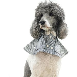 Dog Tuxedo Wedding Suit Shirt with Bow Tie, Formal Outfit Tux Attire for Puppy Small Medium Dogs Cats Costume (White&Black Scarf, Large)