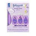 Johnson's Baby Sleepy Time Bedtime Gift Set with Relaxing NaturalCalm Aromas, Bedtime Baby Bath Shampoo, Wash & Lotion, Baby Bedtime Essentials, Hypoallergenic & Paraben-Free, 3 Items