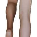 Truform Sheer Compression Pantyhose, 8-15 mmHg, Women's Shaping Tights, 20 Denier, Beige, Queen Plus