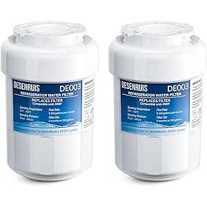 DESENRUIS Water Filter Replacement Compatible with GE MWF, SmartWater MWFP, MWFA, GWF, HDX FMG-1, WFC1201, RWF1060, 197D6321P006, Kenmore 9991, Pack of 3