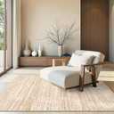 3x5 Washable Rug Moroccan Small Entryway Rug Non Slip Indoor Floor Carpet Foldable Thin Rugs for Kitchen Bedroom with Low Pile(Beige,3'x5')