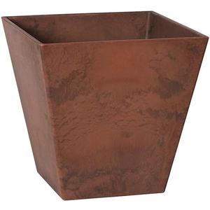 ArtStone Root & Vessel, Black, 35128 Ella Square Planter, 12, Inch, Rust