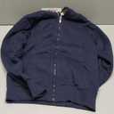 Yeokou Women's Casual Full Zip Up Sherpa Lined Hoodie Sweatshirt Jacket Coat (Darkblue)