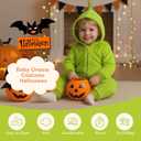 LiuSuper Unisex-Baby Animal Flannel Hooded Romper for Infants Toddlers 0-4T Halloween Winter Jumpsuit for Boys Girls (Green)