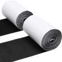 MAXECHO 4.4 Inches x 7 Feet Strong Sticky Back Heavy Duty Hook and Loop Tape with Adhesive, Non-Slip Couch Cushion Grip Accessories, Double Sided Strip Roll to Prevent Sliding, Black