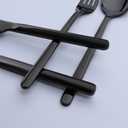KINGSTONE Black Silverware Set, 40 Piece Flatware Set for 8, 18/10 Stainless steel Cutlery Set for Home Kitchen and Restaurant