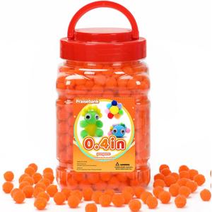 Praisebank Orange Pom Poms, 1cm/0.4inch, Pompom Balls for Arts & Crafts, Soft and Fluffy Craft Pompoms, Party & Festival Decorations, 1000pcs .