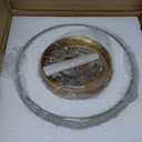 7.8" Antique Brass Flush Mount Ceiling Light, Ribbed Glass Lamp for Hallway, Entryway, Porch