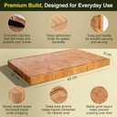 Cactus & Cubby Premium Bamboo Cutting Board. Deluxe Deep Carbonised End Grain Wooden Cutting Board. 16.5" x 11.8". Pre-oiled Butcher Block for Prepping & Serving. Knife Friendly