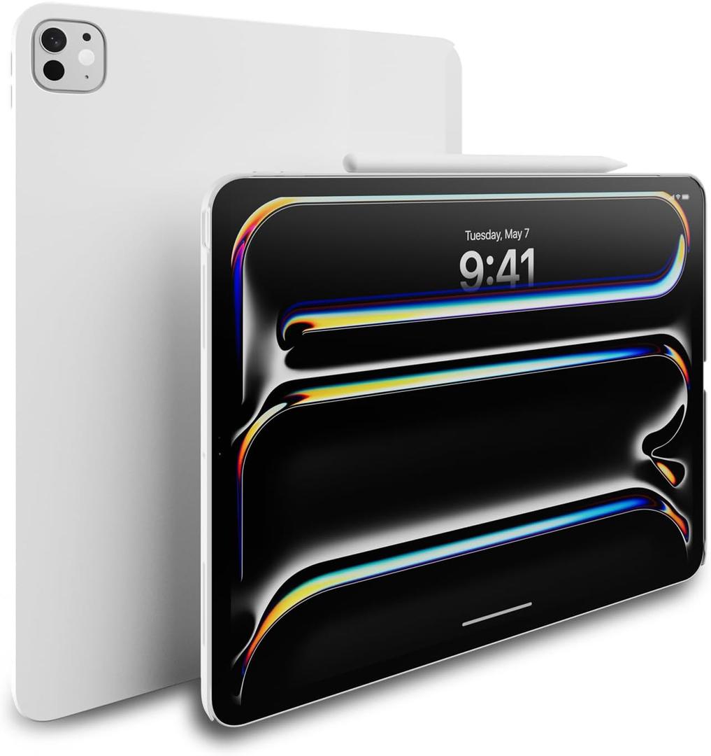 MAGEASY CoverBuddy Lite for M4 & M5 iPad Pro 13" (2024-2025) - iPad Pro Case Compatible with Magic Keyboard for iPad Pro (M4 & M5) - White (1.2)