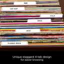 Carstens Records Heavy Duty Vinyl Album Dividers | 12" LP Organizers with Tabs | Pack of 32 White | Made in The USA | Personalizable