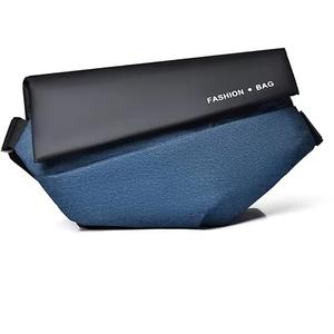 Fashion Bag Crossbody Chest Bag - Sling Bag - Waterproof Bag with Adjustable Strap - Hiking Biking Cycling Travel Bag Black/Blue