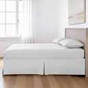 Bed Makers Never Lift Your Mattress Bed Skirt for Adjustable Beds, Split Corners, 15 Inch Drop Length, Queen, White