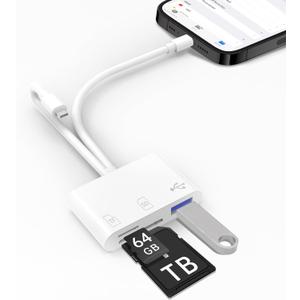 Trail Camera Viewer Dual Card Slot Memory Card Reader Supports SD and TF Card