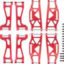 6061-T6 Aluminum Suspension Arms  Front & Rear Upper/Lower Link Set for Traxxas X-Maxx 89076 89086 (Replacement for WideMaxx 8995/8998/8999, Red, 8PCS)