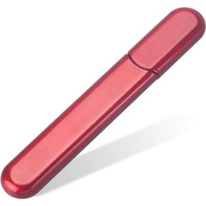 Premium Glass Nail File with Case, Crystal Diamond Salon Best Beauty Nail Buffer for Natural and Acrylic Nails Christmas Gift for Woman and Man,Red