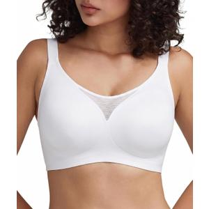 Wireless Bras for Women Seamless Minimizer Full Coverage Comfort Bralette Back Smoothing Everyday T Shirt Bra (White, S)