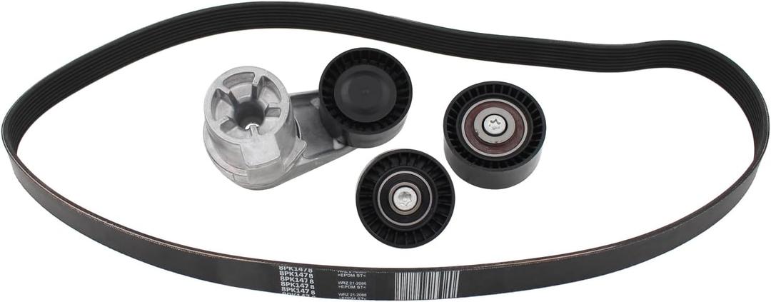 MOTOKU Belt Tensioner and Serpentine Belt Pulley for BMW 530i 2017, 535i 2010-2017, 540i 2017, 640i 2012-2018, 740i 2013-2015, 740Li 2013-2015, X5 2011-2018, X6 2010-2019 3.0 L6