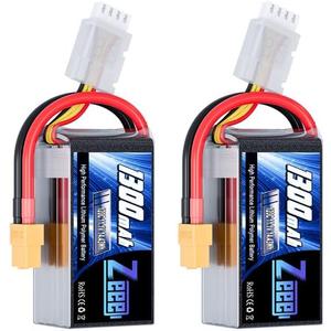 Zeee 11.1V 120C 1300mAh 3S RC Lipo Battery Graphene Battery with XT60 Plug for FPV Racing Drone Quadcopter Helicopter Airplane RC Boat RC Car RC Models(2 Pack)