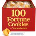 Topnotchplace Fortune Cookies, 100 Count, Individually Wrapped, Vanilla Flavor, for Parties and Sharing (EXP 06/30/27)